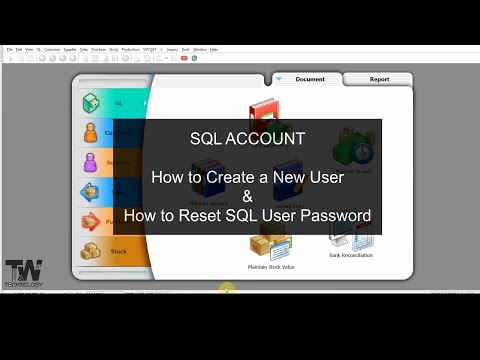 SQL Account - Maintain User & Password