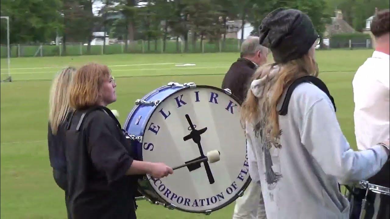 The ''Reivers'' Band in rehearsal for their journey to play in the Whit