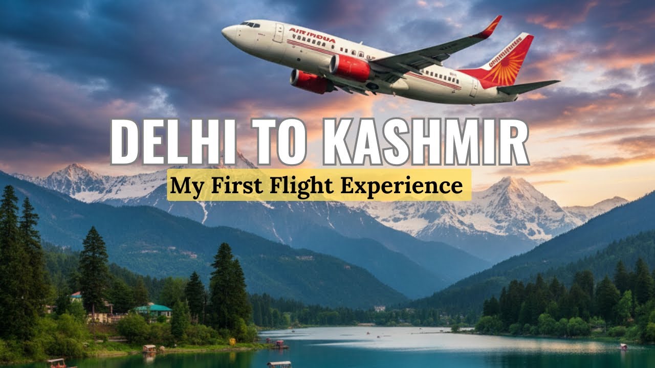 Delhi To Kashmir By Flight | My First Flight Experience | Delhi To Srinagar By Flight 
