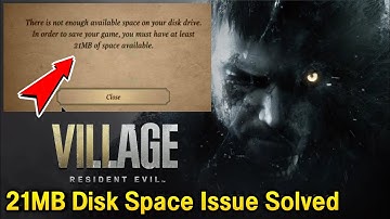 Resident Evil Village Save Game Error Fix – 21MB Disk Space Issue Solved (No Software Needed)