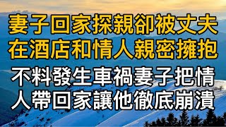 妻子聲稱回家探親卻被丈夫在旅館和情人親密擁抱，不料丈夫發生車禍妻子卻趁機把情人帶回家，丈夫知道後完全崩潰！真實故事 ｜都市男女｜情感｜男閨蜜｜妻子出軌｜楓林情感