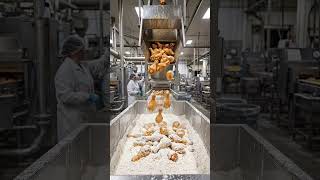 how to make inside the factory KFC chicken 🍗#foodma #foodmanufacturing #viral #kfcchicken