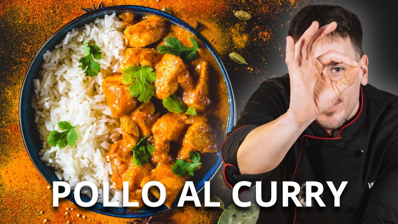Cómo hacer Pollo al Curry - Receta Tradicional de Pollo al Curry con Nata y Mantequilla