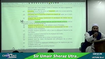 CAF 1 Sir Umair Sheraz Lecture 25 A1