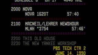 PBS Satellite Service Schedule Information (June 14, 1990) [PBS Satellite Feed]