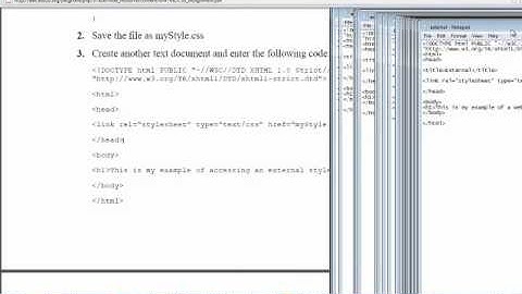 How to Create an External Style Sheet Video