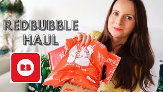 REDBUBBLE  UNBOXING AND REVIEW HAUL/Order of my own Redbubble products haul +gift ideas