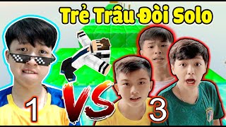 VINH BỊ TRẺ TRÂU ĐẾN NHÀ ĐÒI KÈO SOLO PARKOUR TRONG MINECRAFT | HÀI CƯỜI VỠ BỤNG 🤣 | VinhMC