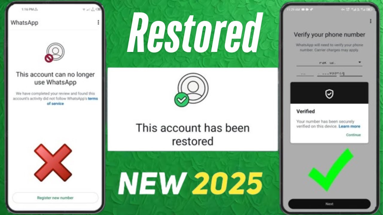 Whatsapp Unban New Method | This account can no longer use whatsapp Problem Solution