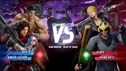 MARVEL VS. CAPCOM: INFINITE Ryu and Red Soldier vs Black Dante Black West