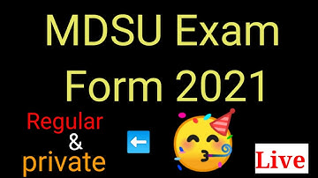 MDSU Exam Form 2021, mdsu regular & private students exam form 2021 , #mdsu_online_2021 #MDSU_ug_pg
