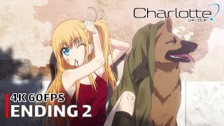 Charlotte - Ending 2 【Rakuen Made】 4K 60Fps Creditless | Cc