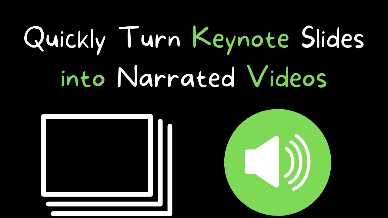 turn keynote presentation into video