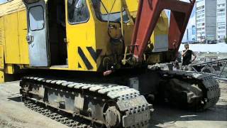 Old soviet-german RDK-250 crane crawlin