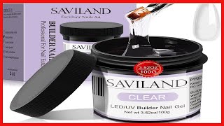 Saviland Builder Nail Gel - 100g/3.5oz Large Capacity Clear Hard Gel for Nails, Nail Extension Gel