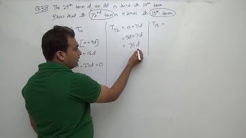 Class 10 Maths (Ex- 5A  Q38)  Arithmetic Progression  (R S Agarwal 2019)