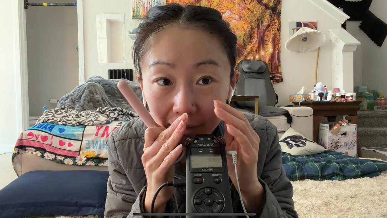 🏆 TASCAM ASMR Rambles about Oscars & Mic Brushing | close up whispers relaxing sounds for sleep