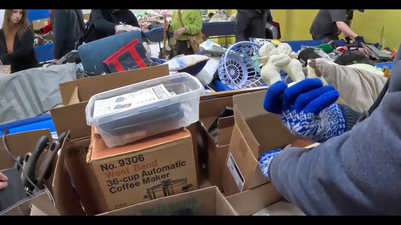 Back at the Goodwill Outlet THE BINS! $33 Cartload with HAUL! Mid Century and Beanie Babies??