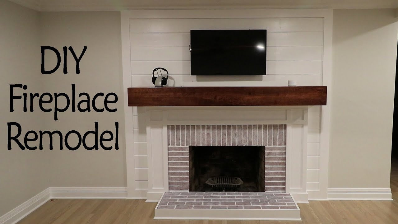 Diy Fireplace Remodel Pt 2 Shiplap Painting And More