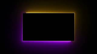 Glowing frame black screen | Neon light border | Frame template video background