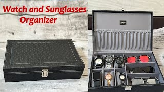 Watch and Sunglasses Organizer Box | Best Watch Box Organizer | ALAWO Brand | PU Leather Watch Box