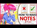 HOW TO MAKE THE BEST STUDY NOTES 📚 Smart Note Taking Tips |Tips for neat and efficient note taking