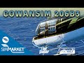 Cowansim 206b3 helicopter for microsoft flight simulator  4k trailer  simmarket