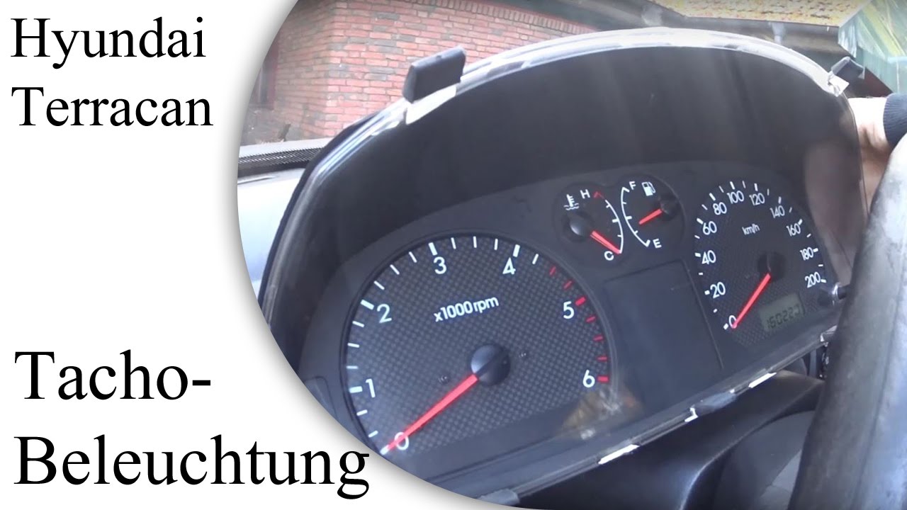 Hyundai Terracan Tachobeleuchtung reparieren speedo light repair YouTube