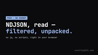 Detalles NDJSON Viewer Online — Read, Filter, Unpack Free Actualización