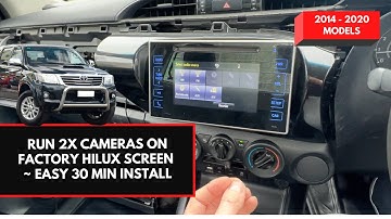 AutoChimp Dual Camera Kit for Toyota Hilux 2014 to 2020 | Run 2x Cameras on Factory Screen
