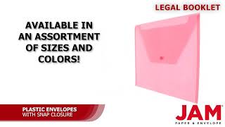 Clear Legal Plastic Envelope w Snap Closure