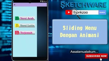 Sketchware 12 | Sliding Menu Dengan  Animasi.
