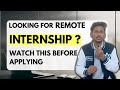 Looking for a WFH Internship? Watch This Before Applying | Best Jobs | #workfromhome #remotejobs