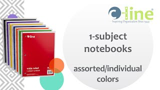 1-Subject Notebooks - C-Line Products 22035 & 22065