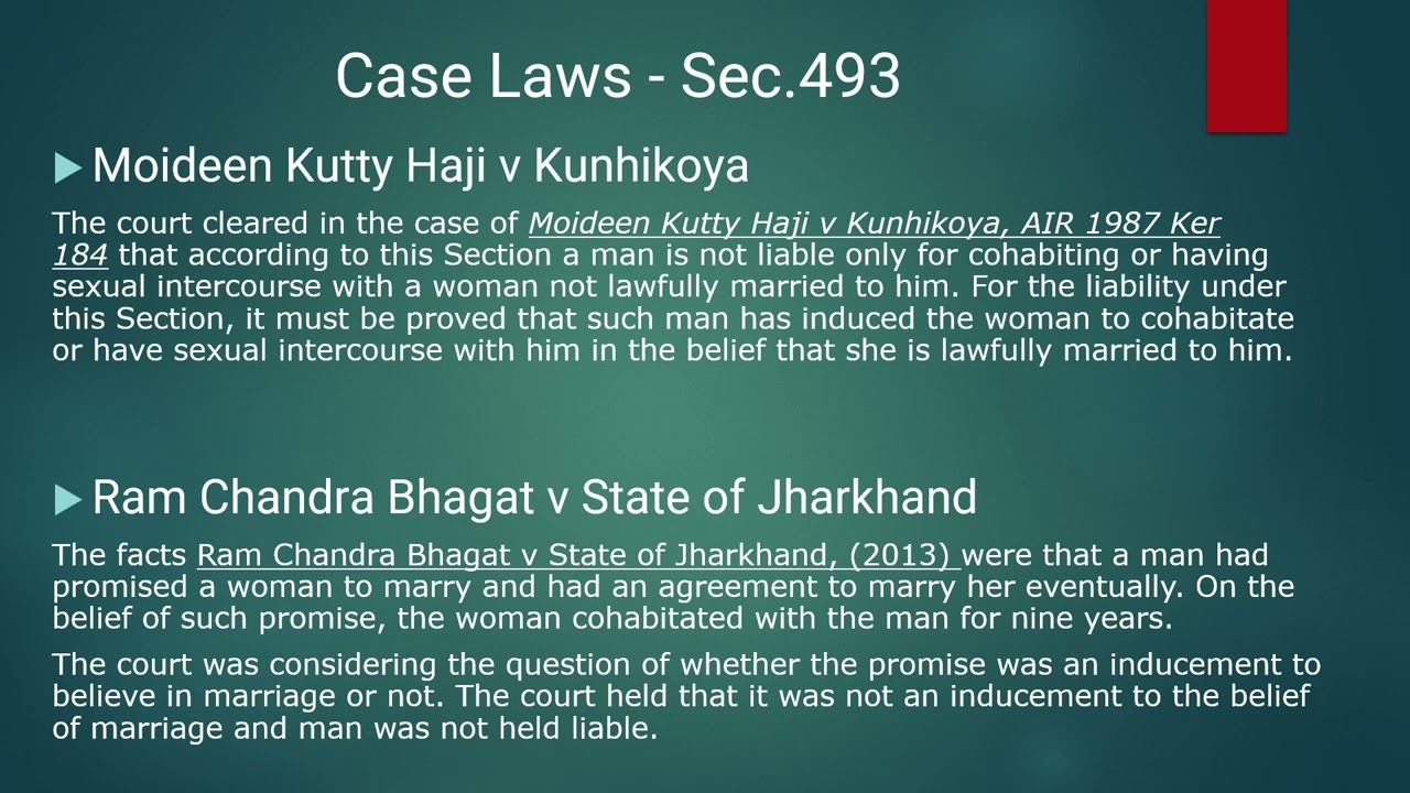 INDIAN PENAL CODE | I.P.C. |offences related to marriage| Mock Marriage | Section 493 & section 496