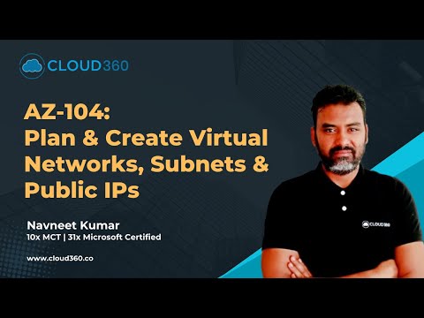 AZ-104: Plan & Create Azure Virtual Networks, Subnets & Public IPs