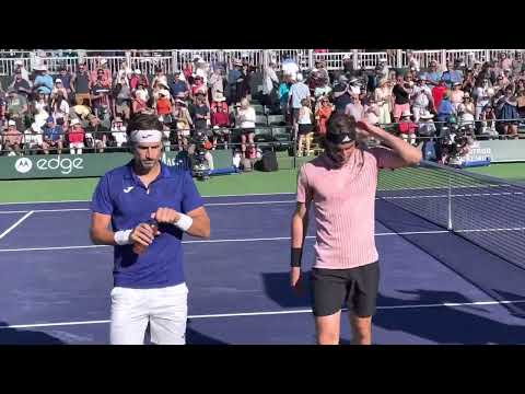 Felicipas (Stefanos Tsitsipas and Feliciano Lopez) Indian Wells #ATP #tennis #doubles