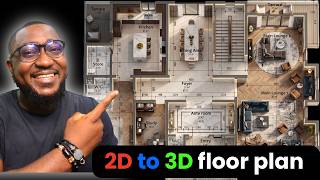 Turn Any 2D Floor Plan into a 3D Floor Plan with MNML ai tutorial