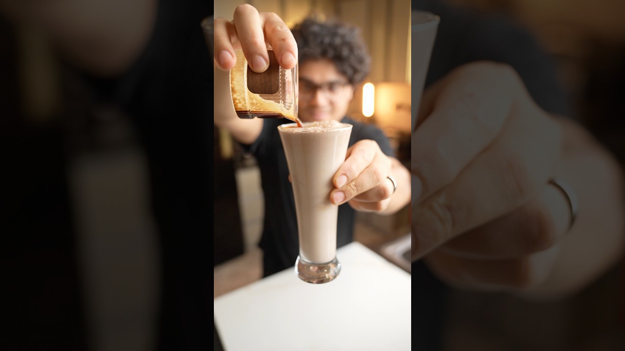 ⁣أول مرة أعمل مشروب كوكيز باللبن.✅ #وصفات_وجدي