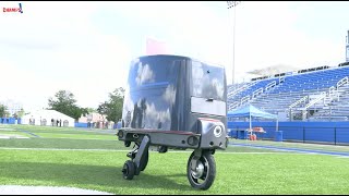 Mouvit Robot Delivers Jimmy John's Subs To LTU Football Players | State Champs!