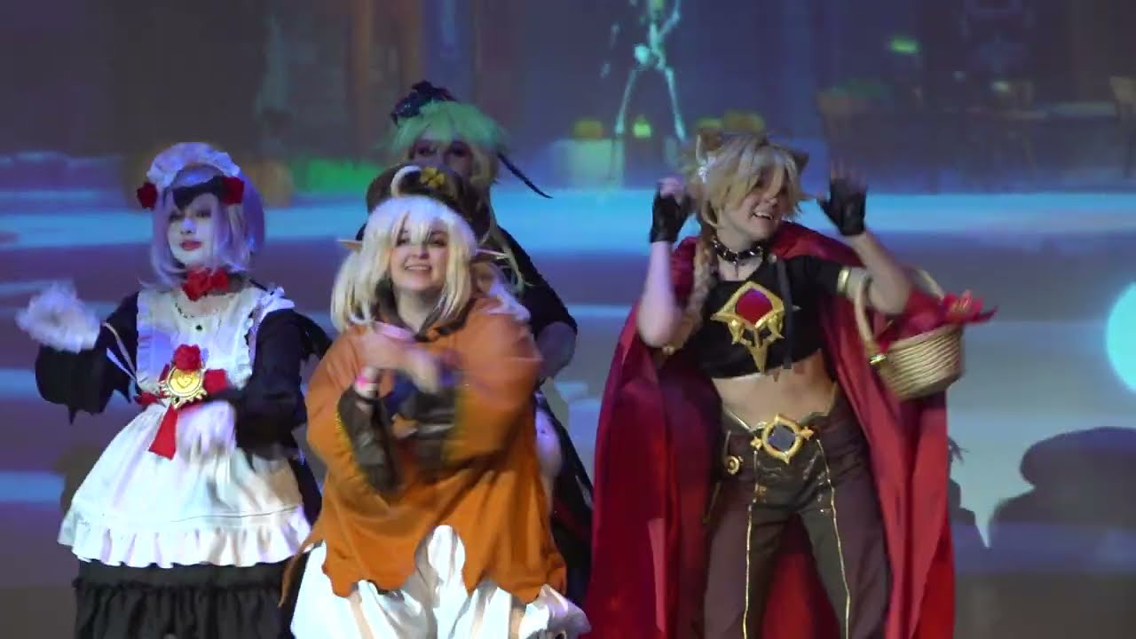 Косплей дефиле-Genshin Impact-Lumine, Aether, Klee, Bennet, Noelle-  Косбэнд «Дедлайн и Точка!»