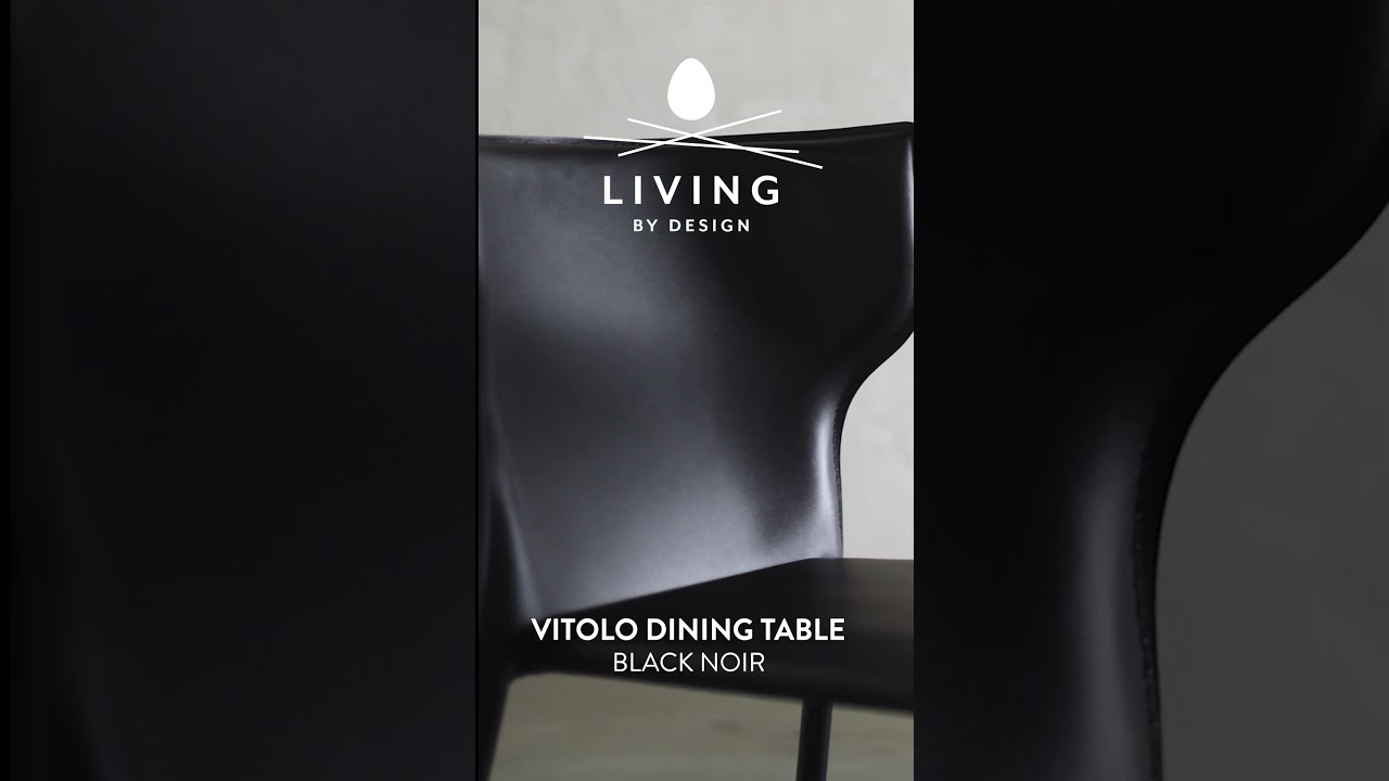 VITOLO DINING TABLE IN BLACK NOIR WOOD GRAIN