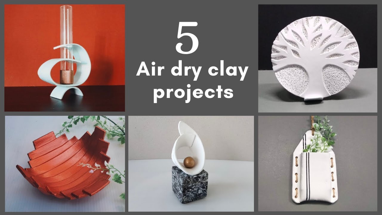 5 Air dry clay craft projects. DIY air dry clay craft ideas