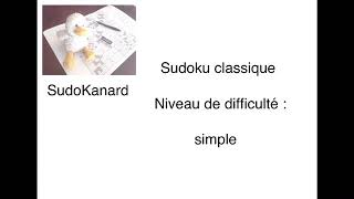 Sudoku classique (vidéo pédagogique 1) : simple [grand débutant] screenshot 1