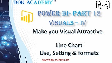 Power BI in Hindi:-  Part 12  -- Visual Part 4--   Line Chart Setting & Used