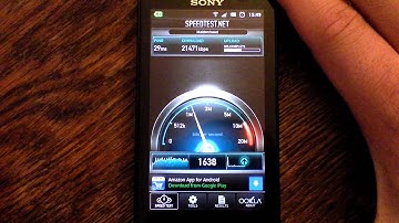 Sony Xperia U Wifi speed test