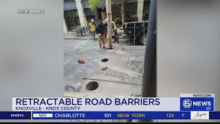 Knoxville installing retractable traffic barriers around Market Square to boost pedestrian safety