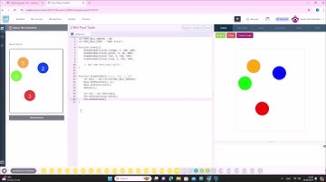 JavaScript 2.18.6 სავარჯიშო - Pool Table / codehs.com / პროგრამირება / ლევან ნიშნიანიძე