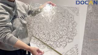 Uv Varnish Printing & Hot Foil Stamping On Gl Docan Uv Flatbed Printer