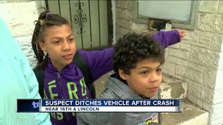 Two-vehicle rollover crash
